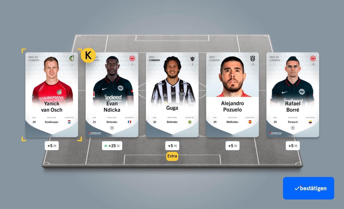 Eine mögliche Aufstellung aus «Common»-Karten für den bevorstehenden Spieltag.