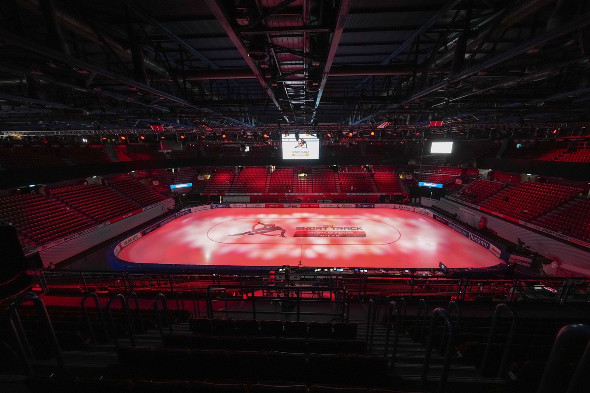 A general view of the Assago Forum, in Assago near Milan, which will be the Milano Ice Skating Arena where figure skating and short track speed skating disciplines of the Milan Cortina 2026 Winter Oly ...