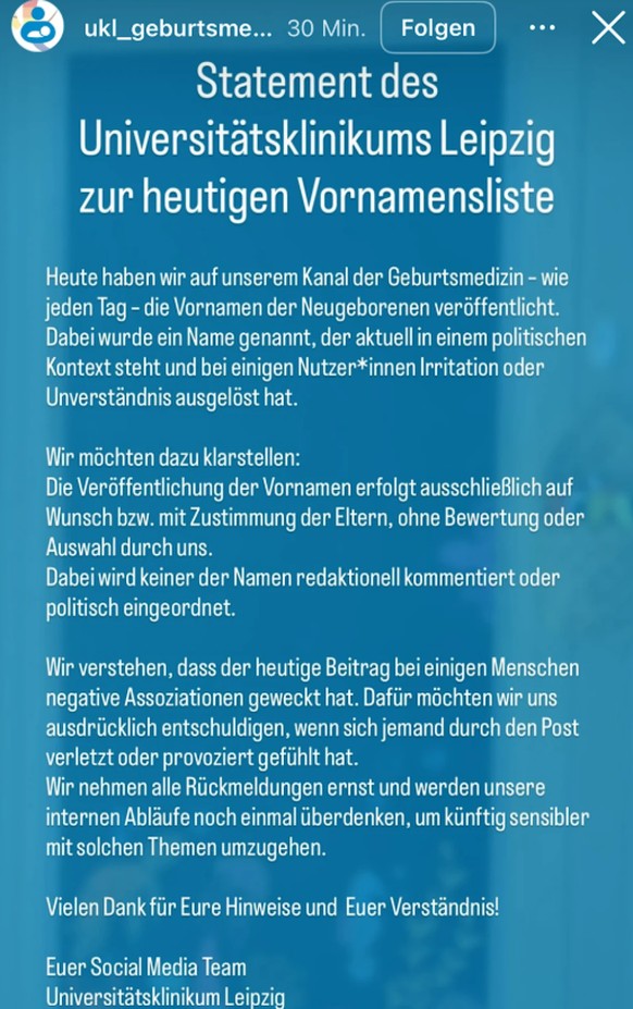 statement klinik leipzig sinwar