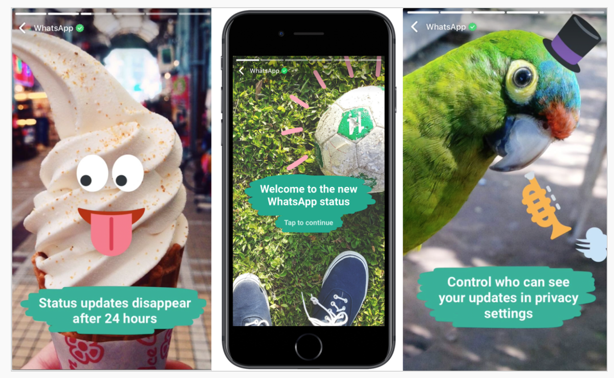 WhatsApp hat die&nbsp;täglichen Status-Updates von Snapchat geklont.