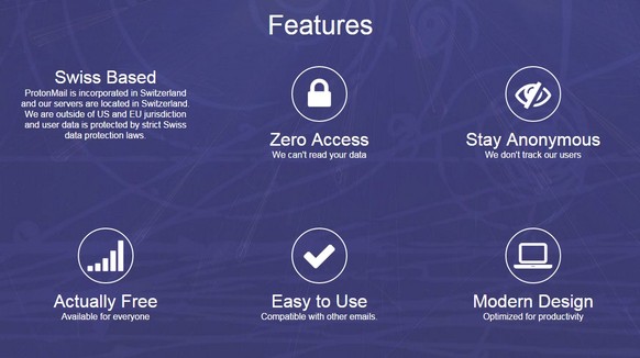 So wirbt Protonmail mit dem Schweizer Standort.
