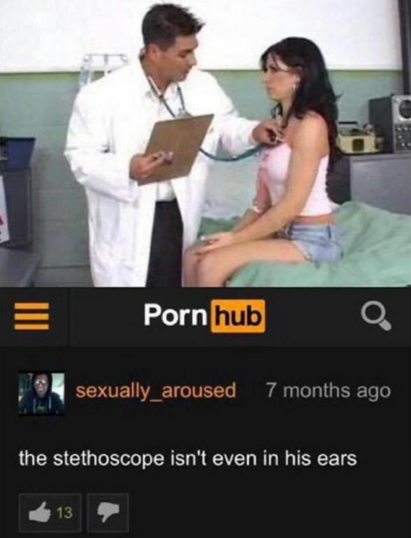 Das Stethoskop steckt nicht mal in seinen Ohren.