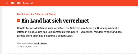 Spiegel Presseschau Strafzölle Trump