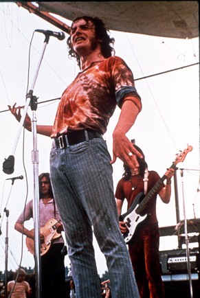 Joe Cocker bei seinem Auftritt am Woodstock.