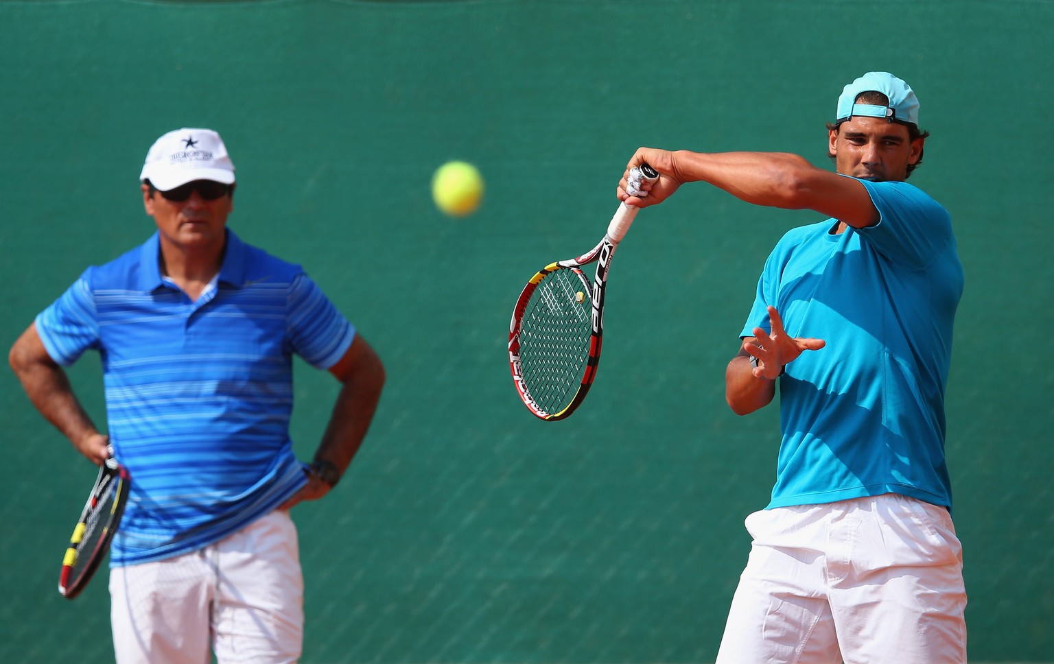 Nadal trainiert mit Onkel Toni.