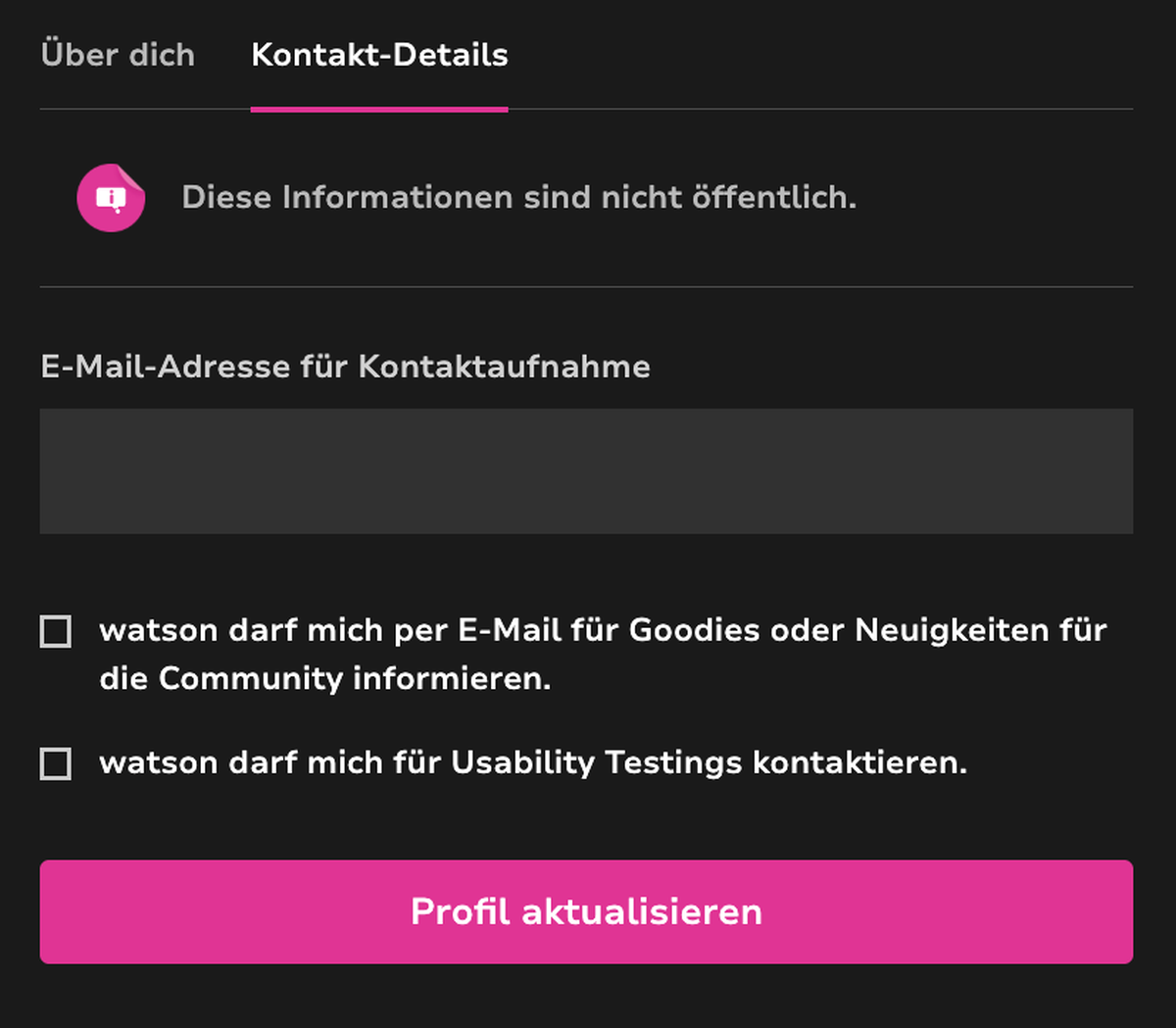 Mywatson, Usability-Testings