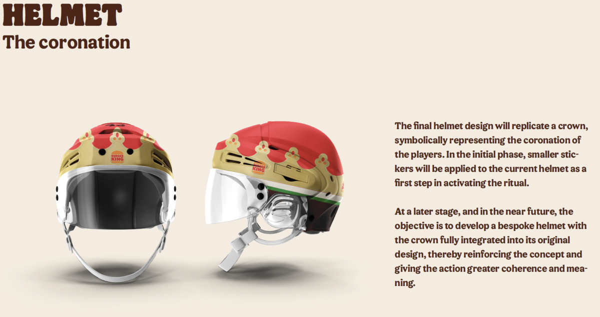 Swiss League: Neues Burger King Topskorer-Trikot: Der Helm mit Kronen-Design.