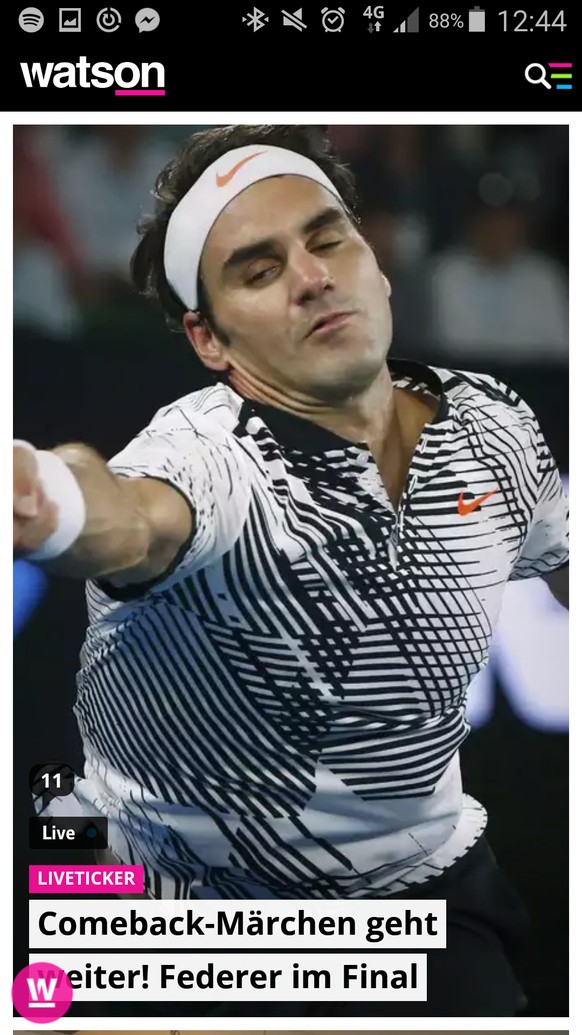 Comeback-Märchen geht weiter! Federer im Final
Und jetzt weg mit dem schrecklichen Artikel-Bild! 😅