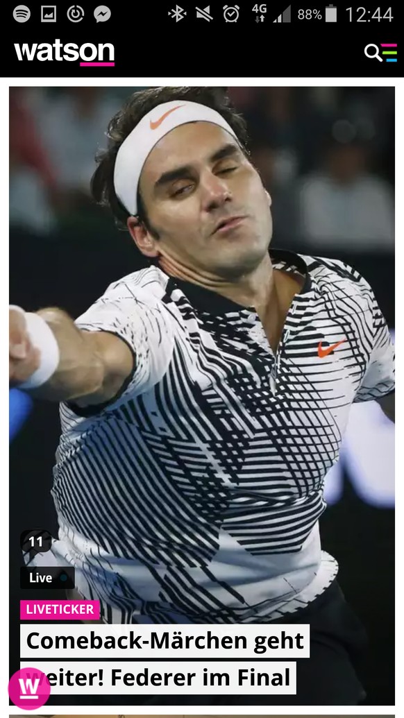 Comeback-MÃ¤rchen geht weiter! Federer im Final
Und jetzt weg mit dem schrecklichen Artikel-Bild! ð