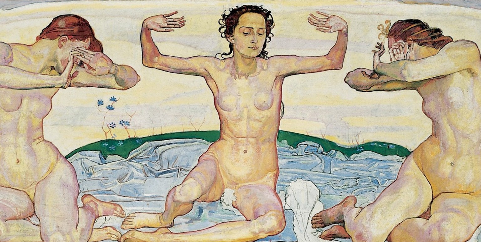 In Ida Hoffs Interpretation stellt das Gemälde Der Tag von Ferdinand Hodler «das verschiedene Verhalten der Frau zur Frauenfrage» dar.
https://de.wikipedia.org/wiki/Datei:Ferdinand_Hodler_004.jpg