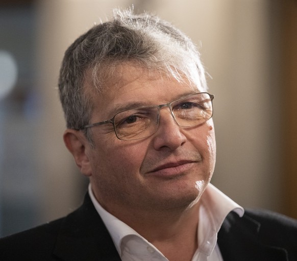 AL Kandidat Walter Angst anlaesslich der Stadtratswahlen im Stadthaus in Zuerich, aufgenommen am Sonntag, 13. Februar 2022. (KEYSTONE/Ennio Leanza)