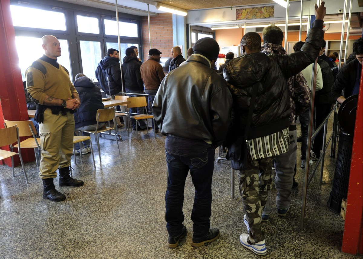 Asylbewerber im Empfangszentrum in Chiasso.