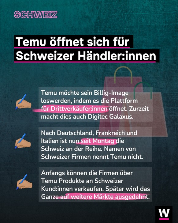 &lt;p&gt;Temu möchte sich für Drittverkäufer:innen öffnen.&lt;/p&gt;