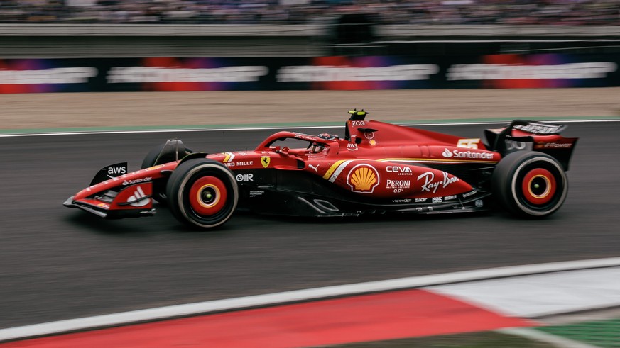 epa11291466 Scuderia Ferrari driver Carlos Sainz Jr. of Spain in action during the Formula One Chinese Grand Prix, in Shanghai, China, 21 April 2024. The 2024 Formula 1 Chinese Grand Prix is held at t ...