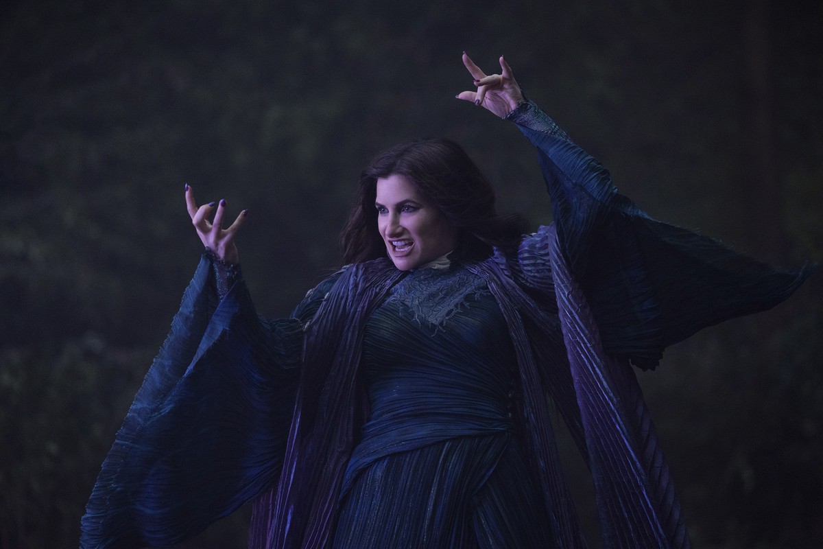 This image released by Disney+ shows Kathryn Hahn, as Agatha Harkness, in Marvel Television's "Agatha All Along." (Chuck Zlotnick/Marvel-Disney+ via AP)