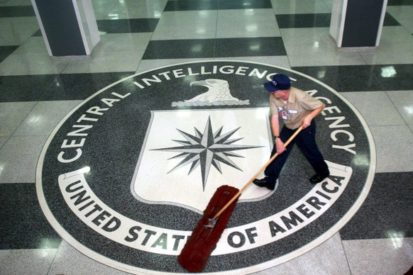 epa05834710 (FILE) - A worker at the CIA sweeping the foyer clean at the CIA Headquarters, Langley, Virginia, USA, 03 March 2005 (reissued 07 March 2017). According to whistleblower website WikiLeaks  ...