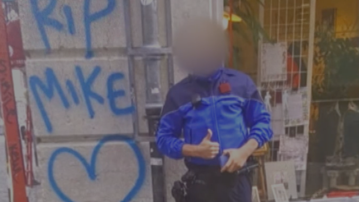 La photo du policier qui a fait polémique depuis la diffusion d'un reportage de la RTS l'affaire Mike Ben Peter à Lausanne.