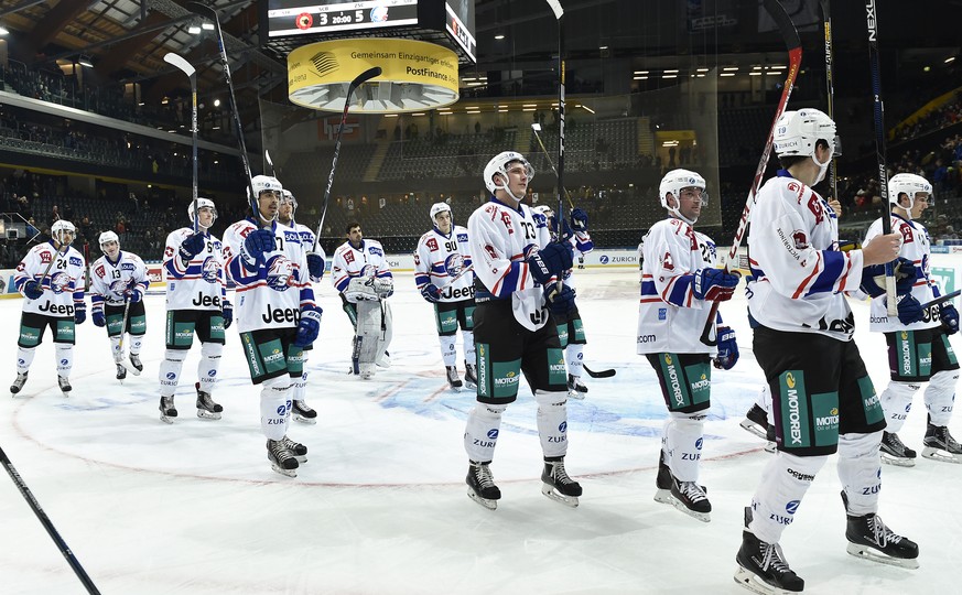 Die ZSC Lions bedanken sich bei den mitgereisten Fans für die Unterstützung.