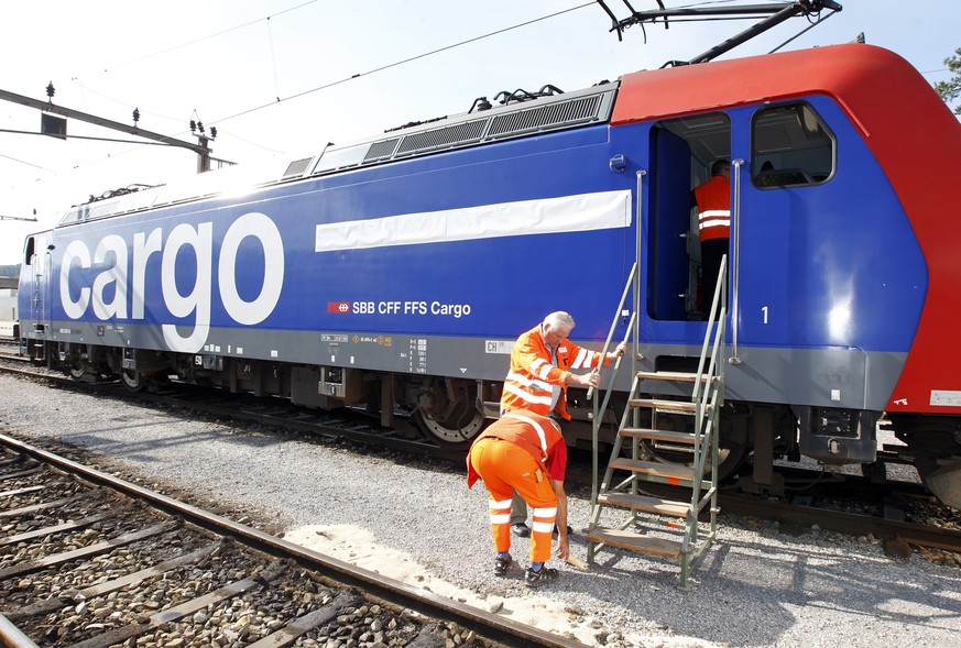 ARCHIVBILD ZUR MEDIENKONFERENZ VON SBB CARGO UEBER DIE ZUKUNFTSAUSSICHTEN DES UNTERNEHMENS, AM DONNERSTAG, 1. MAERZ 2018 - Das Logo von SBB Cargo International anlaesslich der offiziellen Eroeffnung d ...