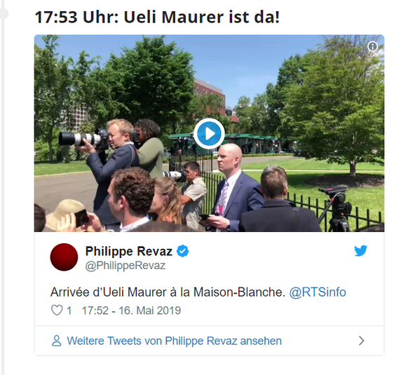 Treffen mit Trump in Washington +++ Ueli Maurer kommt am Weissen Haus an
Warum mischt sich Alain Berset unter die Fotografen? 😺