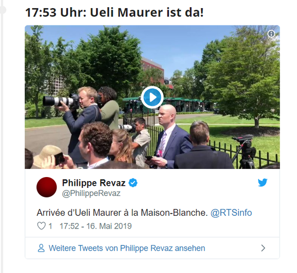 Treffen mit Trump in Washington +++ Ueli Maurer kommt am Weissen Haus an
Warum mischt sich Alain Berset unter die Fotografen? ðº