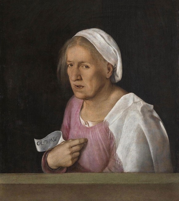 «La Vecchia», gemalt von Giorgio da Castelfranco genannt Giorgione, um 1510.
https://www.gallerieaccademia.it/la-vecchia