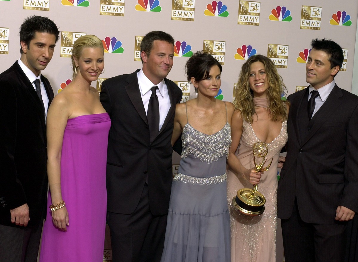 L'équipe de «colocataires» qui a fait le succès de Friends: David Schwimmer, Lisa Kudrow, Matthew Perry, Courteney Cox, Jennifer Aniston et Matt LeBlanc.