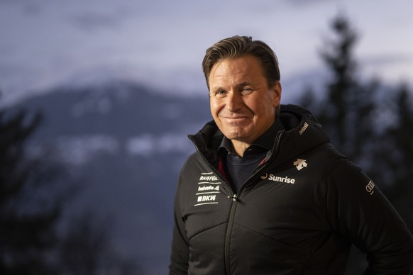 Urs Lehmann, Praesident des Schweizer Skiverbandes Swiss-Ski und Praesident des Organisationskomitees der Ski Weltmeisterschaften 2027 in Crans-Montana, spricht in einem Interview ueber die personelle ...