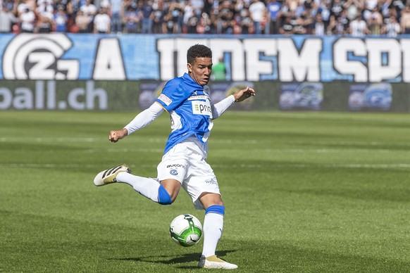 Grasshopper Club Zuerich Mittelfeldspieler Charles Pickel im Rueckrunden Fussball Meisterschaftsspiel der Super League zwischen dem Grasshopper Club Zuerich (GCZ) und dem FC Lugano, im Stadion Letzigr ...