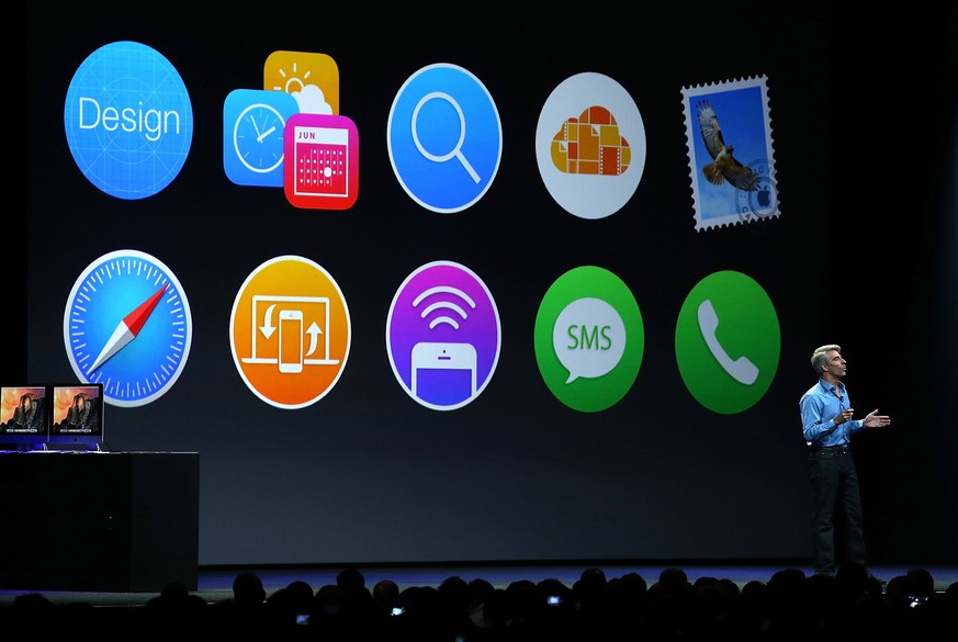 Apples Software-Chef Craig Federighi präsentierte und präsentierte ...