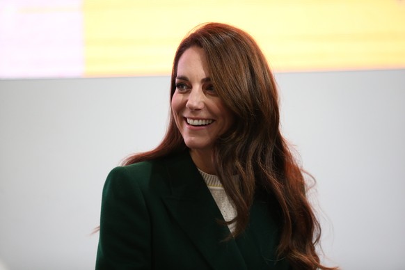 epa10441125 Britain&#039;s Catherine, the Princess of Wales, visits Kirkgate Market in Leeds, Britain, 31 January 2023. The Princess is making a series of visits as part of the launch of a campaign to ...