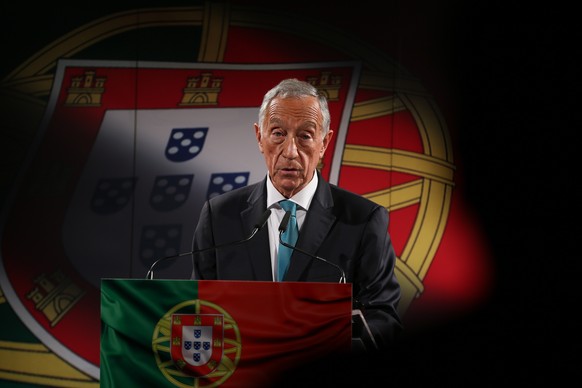 epa08868792 Portugal&#039;s President Marcelo Rebelo de Sousa, during the announcement of his decision to run again for Portugal&#039;s Head of State in the elections of 24 January 2021, in Lisbon, Po ...