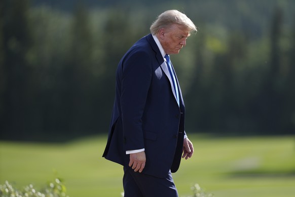 President Donald Trump walks away following the family photograph during the G7 Summit in Kananaskis, Alberta, Monday, June 16, 2025. (Darryl Dyck/The Canadian Press via AP)
Canada G7 Summit