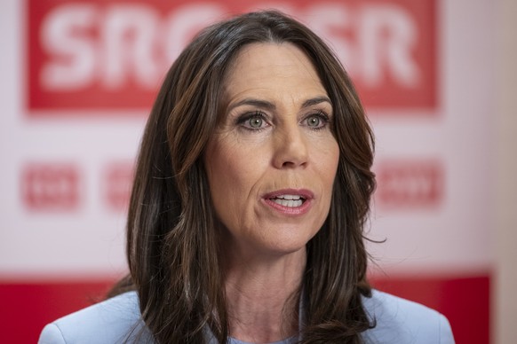 Susanne Wille, Generaldirektorin der Schweizerischen Radio- und Fernsehgesellschaft SRG, kommentiert die deutliche Ablehnung der eidgenoessischen Volksinitiative "200 Franken sind genug! (SRG-Ini ...