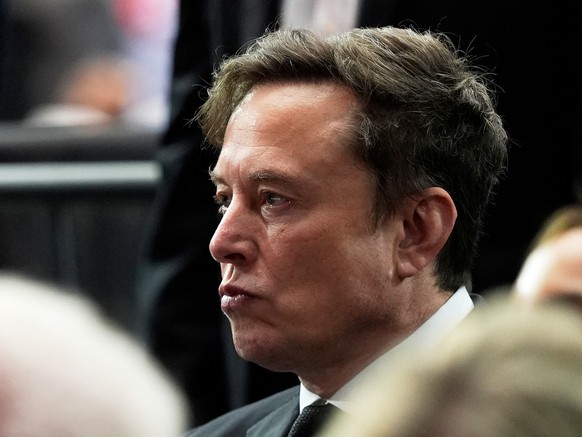 FILE - Elon Musk attends a memorial for conservative activist Charlie Kirk, Sunday, Sept. 21, 2025, at State Farm Stadium in Glendale, Ariz. (AP Photo/Julia Demaree Nikhinson, File)