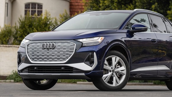 This photo provided by Audi shows the 2025 Q4 E-tron. The Q4 E-tron is an easy EV to drive and live with. It also features a great-looking interior equipped with numerous Audi's latest technology ...
