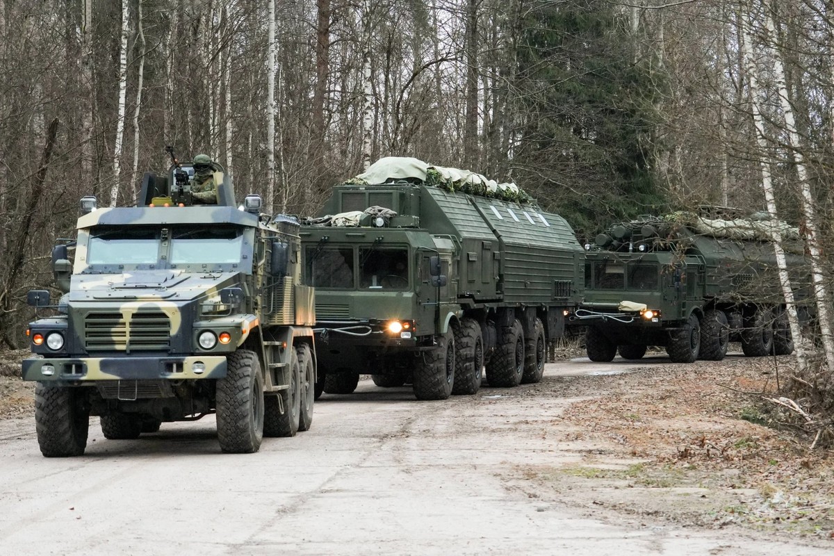 La photo publiée par le ministère russe de la Défense montrerait une unité Orechnik en Biélorussie.