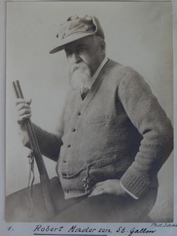 Robert Mader, Hotelier, Mäzen, Jäger und Mitgründer des Wildparks Peter und Paul in St. Gallen