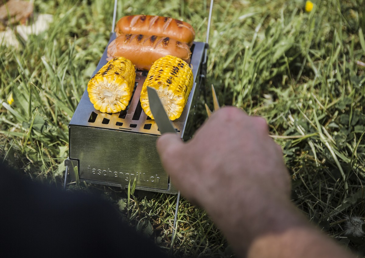 Die Grillfläche ist etwa so gross wie ein A5-Blatt.