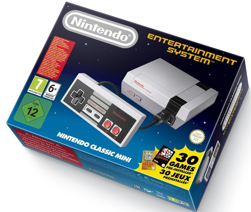 Das neue Mini-NES lässt sich per&nbsp;per HDMI-Kabel an hochauflösende Fernsehgeräte anschliessen.