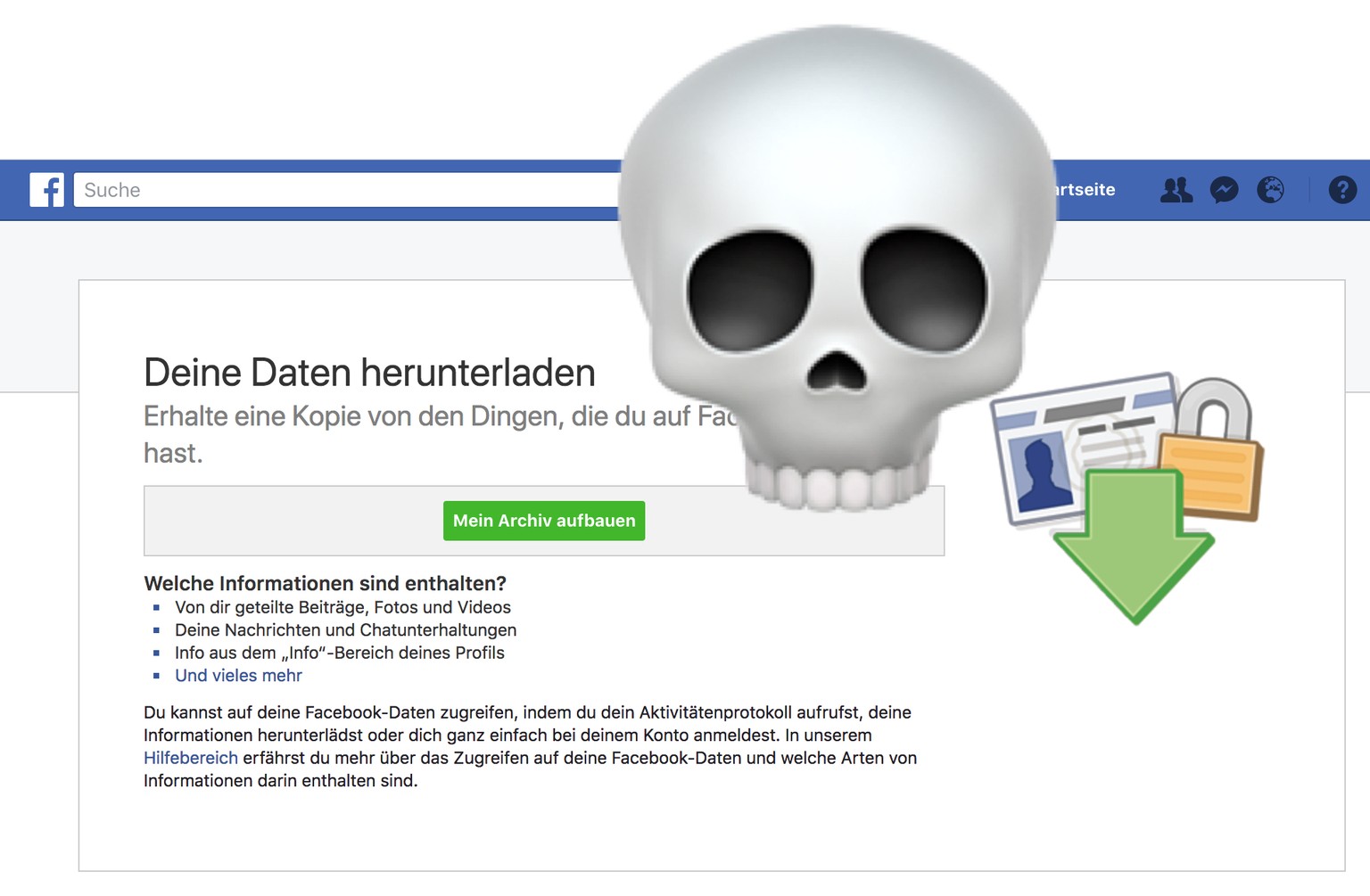 Wenn du (noch) bei Facebook bist, lohnt sich ein Blick in dein Datenarchiv ...