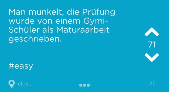 tel: null
Liebe Watsons,

In St. Gallen ereignete sich heute eine ganz amüsante Geschichte über eine Campus-App, welche in zahlreichen weinenden Erstsemester endete. Ich dachte, das passt doch zu de ...