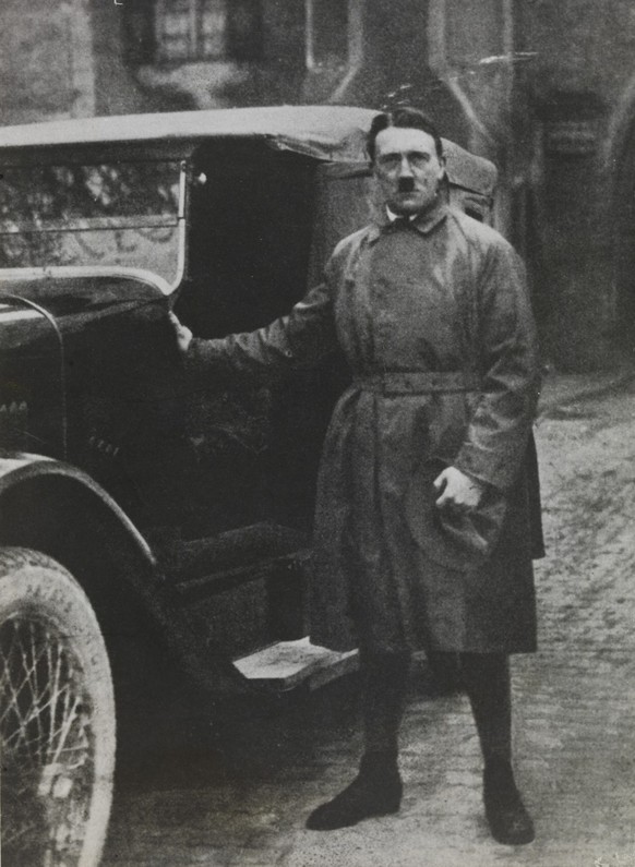 Adolf Hitler on release from Landsberg Fortress Prison, 1924. A photograph of Adolf Hitler leaving Landsberg Prison in 1924. Hitler spent 264 days there after being convicted of treason following the  ...