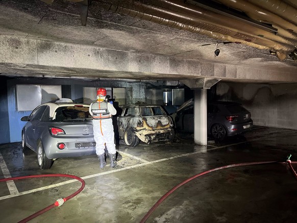 Brand in Tiefgarage Gossau