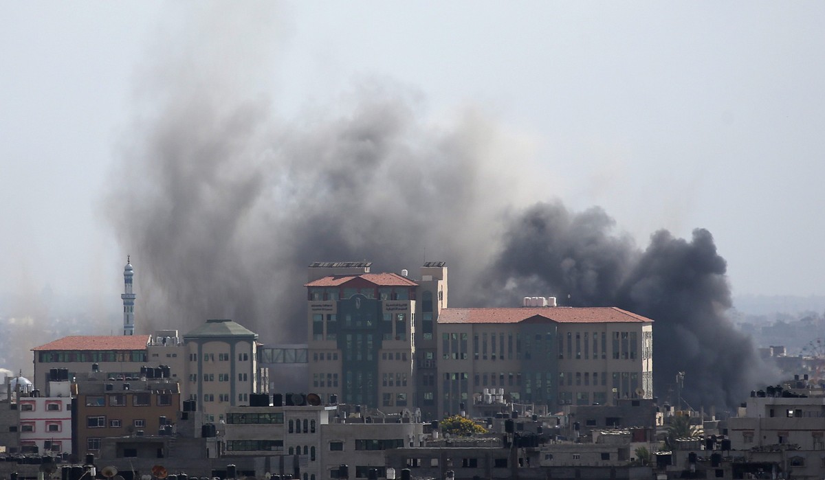 Rauch über Gaza.