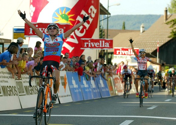 Die Radrennfahrerin Svetlana Boubnenkova aus Russland vom Team S.C. Michela Fanini Record Rox (ITA) gewinnt den Grand Prix Suisse Feminin ein UIC Frauen-Weltcuprennen in Embrach am Sonntag, 8. Septemb ...