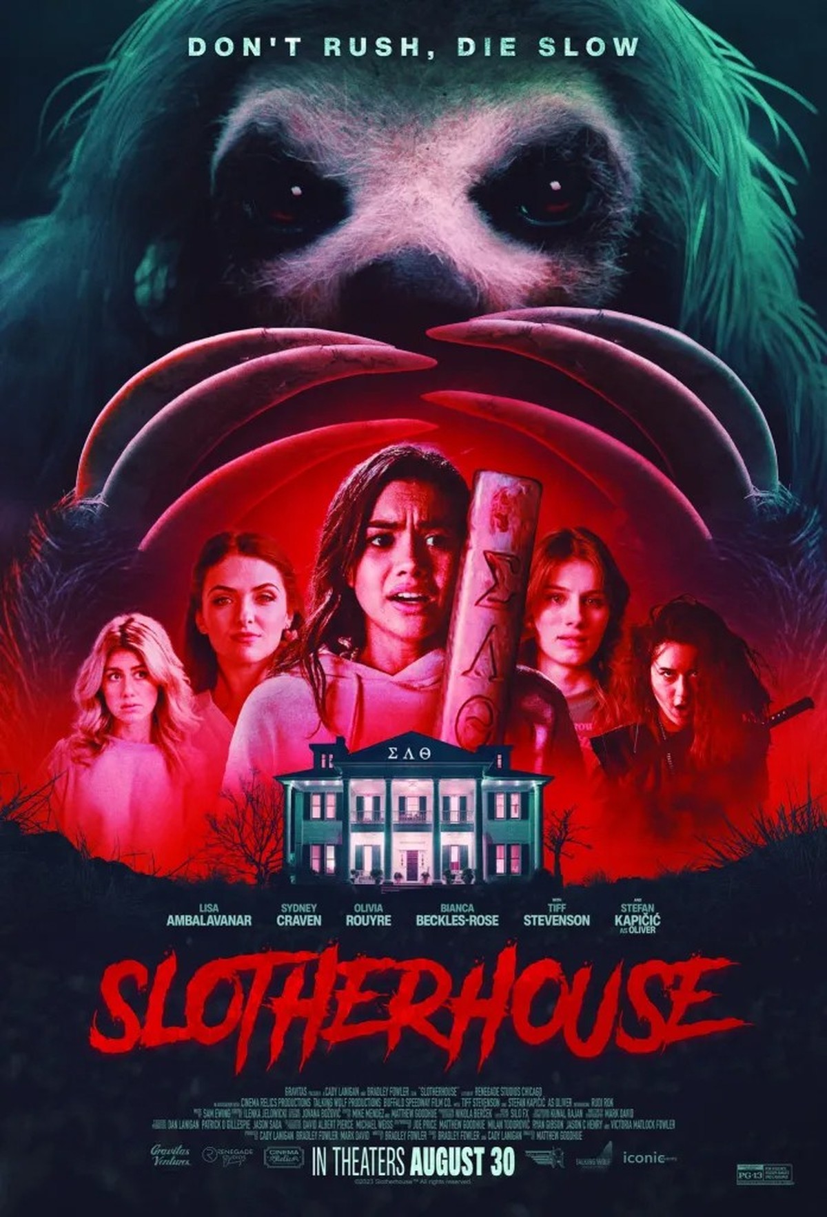 L'affiche du film et sa tagline: «Ne vous pressez pas, mourrez lentement»