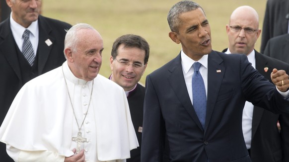Papst Franziskus an der Seite von Barack Obama: Für den Pontifex ist es der erste USA-Besuch überhaupt.<br data-editable="remove">