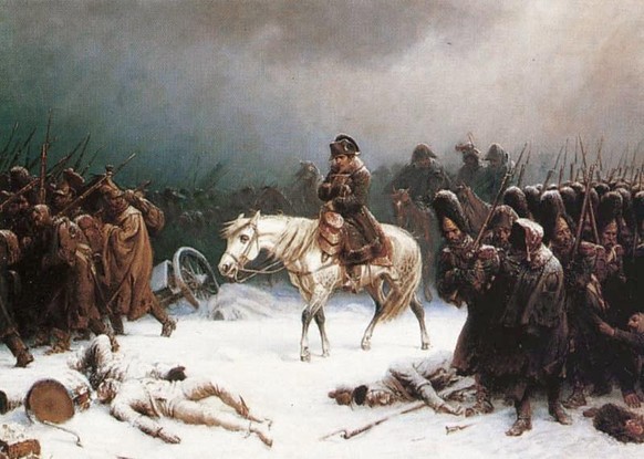 Napoleon auf dem Rückzug von Moskau, 1812. Wir lernen: Versuch erst gar nicht, in Russland einzufallen, es ist fast so dumm wie der Ausdruck «Social Cocooning».