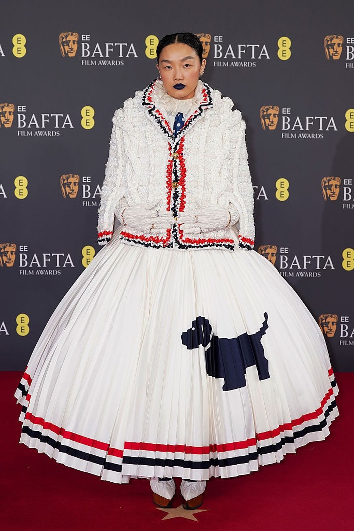 LONDON, ENGLAND - FEBRUARY 22: Gugu Mbatha-Raw attends the 2026 EE BAFTA Film Awards at The Royal Festival Hall on February 22, 2026 in London, England. (Photo by Neil Mockford/FilmMagic)
